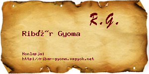 Ribár Gyoma névjegykártya