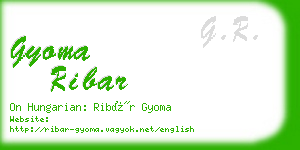 gyoma ribar business card